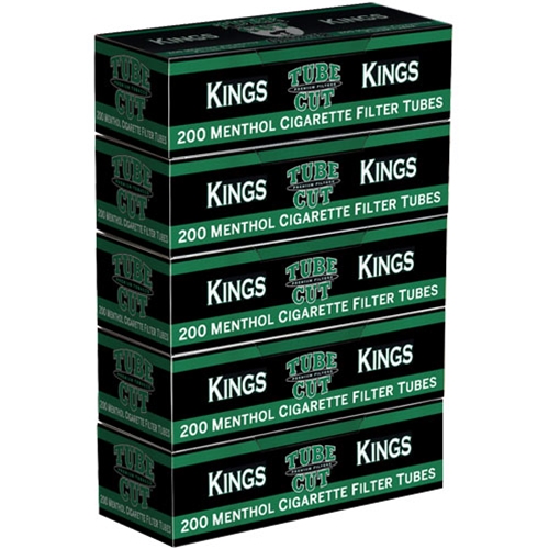 Gambler Tube Cut Kings- Menthol Cigarette Filter Tubes (5 BOXES