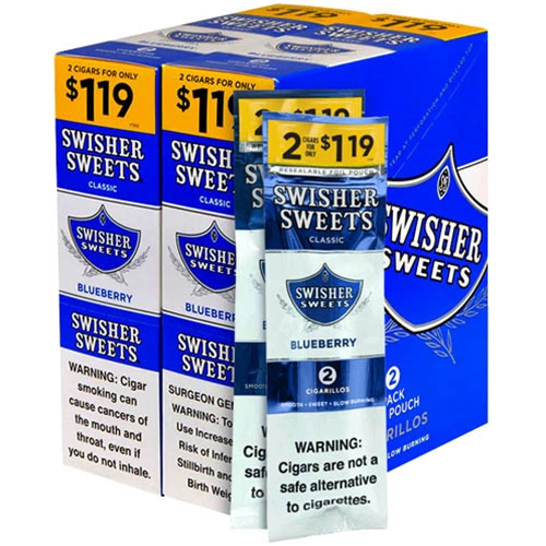 Swisher Sweets Cigarillos Blueberry | SmokersDiscounts.com