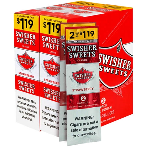 Swisher Sweets Cigarillos Strawberry | SmokersDiscounts.com