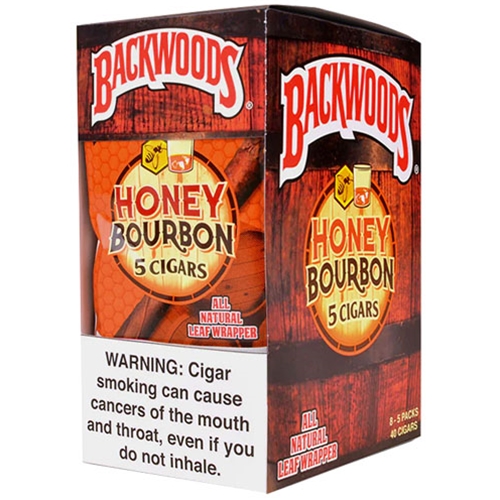 Honey Bourbon Backwoods Cigars, Machine Made Cigars