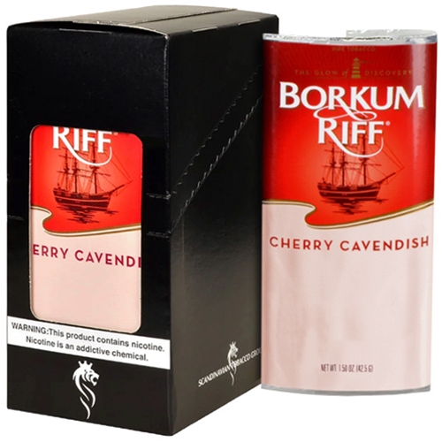 Borkum Riff Pipe Tobacco Cherry Cavendish Box Of Five Pouches 3738