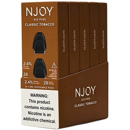 NJOY ACE 2-Pod Disposable Packs Classic Tobacco 2.4% | SmokersDiscounts.com