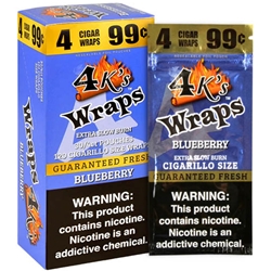 Good Times 4K’s Wraps Cigarillo Size Blueberry