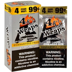 Good Times 4K’s Wraps Cigarillo Size Diamond