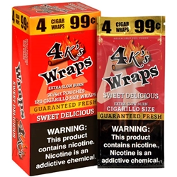 Good Times 4K’s Wraps Cigarillo Size Sweet Delicious